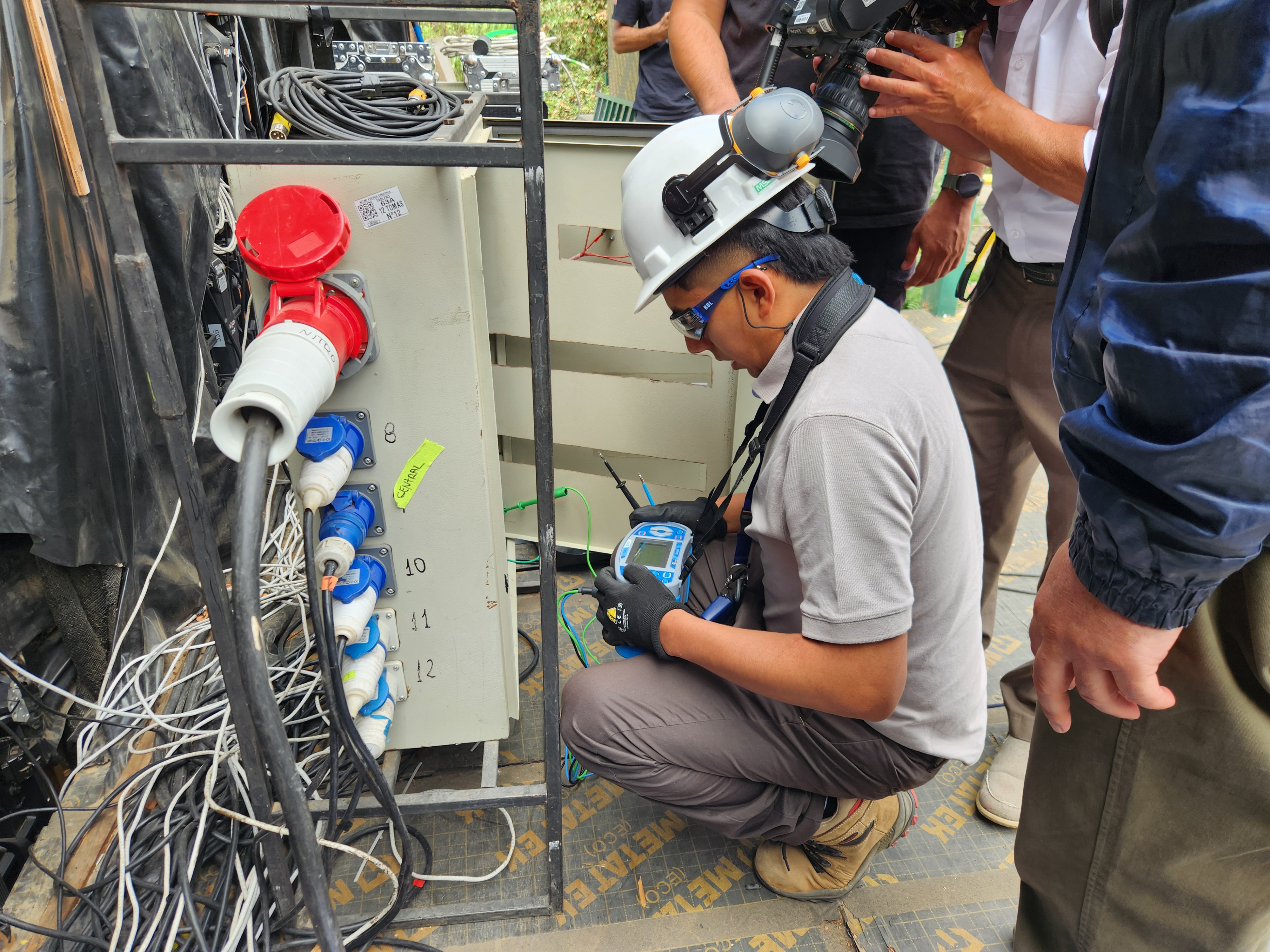 Fiscalización eléctrica en El Patagual para un festival seguro