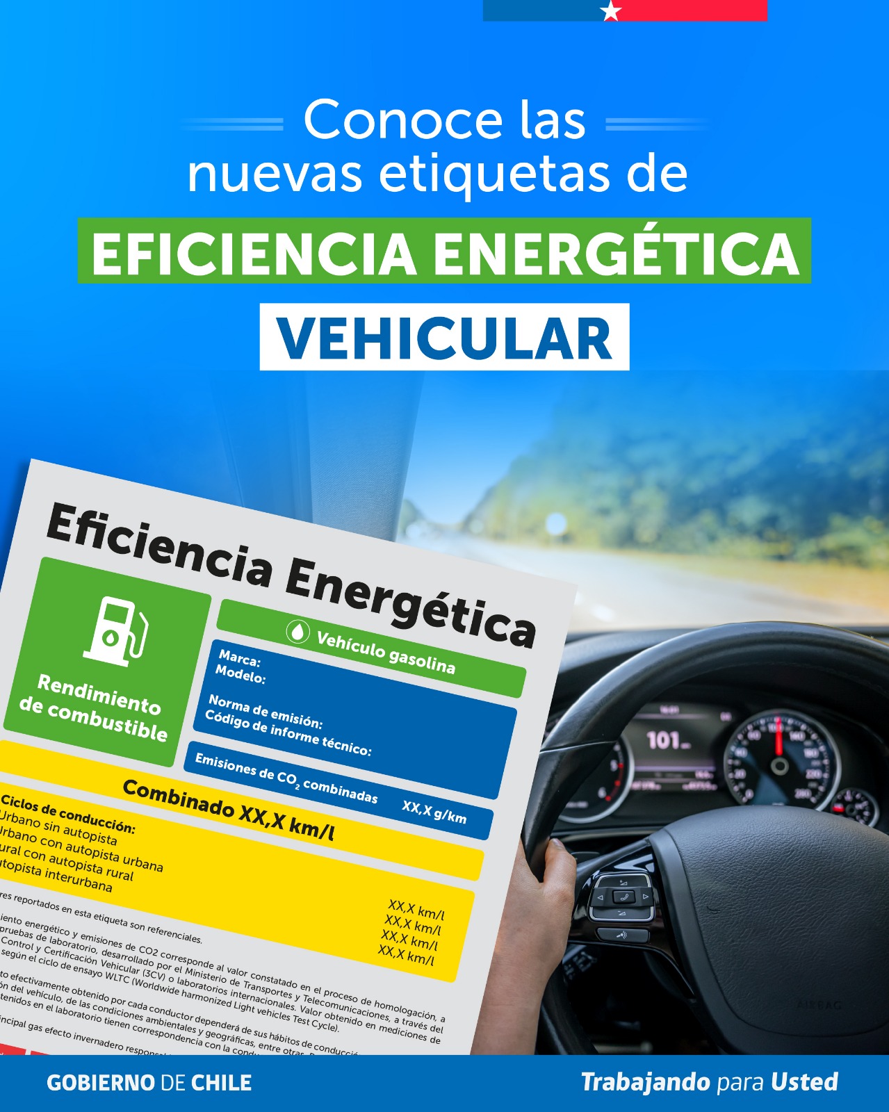 Ministerio de Energía presenta nueva etiqueta de eficiencia energética vehicular con cifras de consumo más reales y transparentes Ministerio de Energía presenta nueva etiqueta de eficiencia energética vehicular con cifras de consumo más reales y transparentes