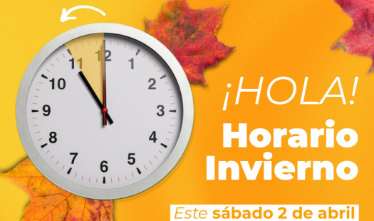 Este sábado 02 de abril se deben retrasar los relojes en una hora