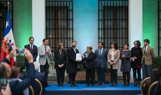 Presidente de la República Gabriel Boric encabeza ceremonia de entrega del Plan de Acción de Hidrógeno Verde