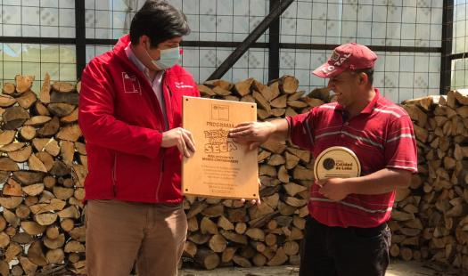 Seremi de Energía de Los Lagos entrega Sello de Calidad de Leña a comerciante y llama a postular al proceso 2021