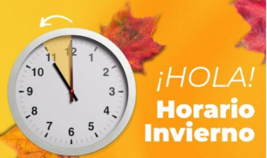 Comienza a regir el horario de invierno