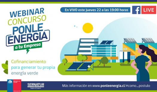 Energía y Sernatur Tarapacá invitan a webinar sobre Ponle Energía a tu Empresa