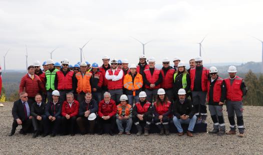 Presidente Piñera visitó obras del Parque Eólico San Gabriel 