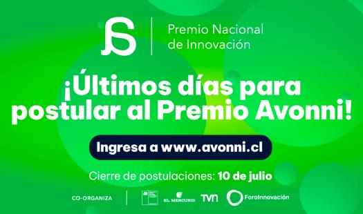Últimos días para postular al premio nacional de innovación Avonni 2022