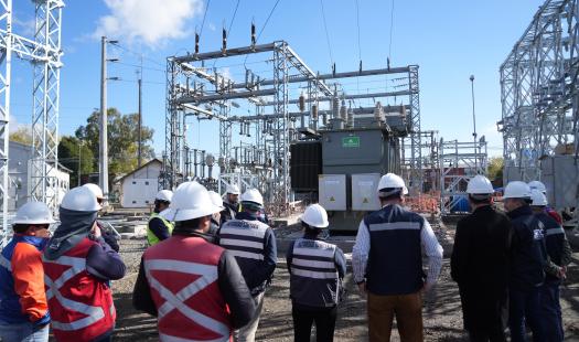 Autoridades regionales visitaron obras de ampliación de Subestación Santa Elvira