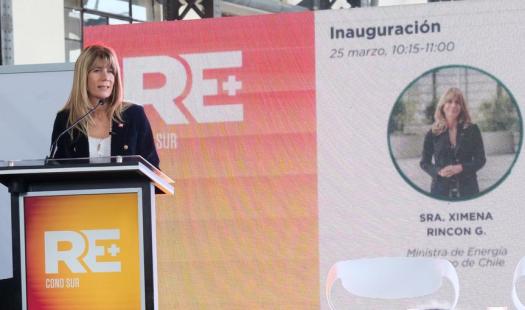 Ministra Ximena Rincón en jornada inaugural de RE+Cono Sur: Chile apuesta por las energías renovables, el almacenamiento e impulsar la eficiencia energética