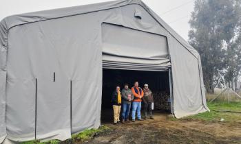 Energía Ñuble impulsa producción local de leña seca con nuevo galpón en San Nicolás