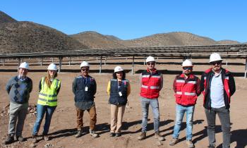 Constatan avances en construcción del  parque fotovoltaico Quebrada de Talca