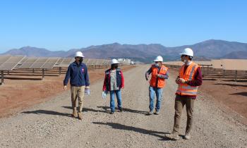Seremi de Energía constata construcción de nuevo parque fotovoltaico en Ovalle