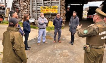 Autoridades regionales realizan operativo de fiscalización en centros de acopio de leña en Osorno