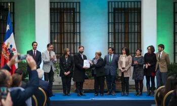 Presidente de la República Gabriel Boric encabeza ceremonia de entrega del Plan de Acción de Hidrógeno Verde