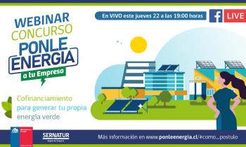 Energía y Sernatur Tarapacá invitan a webinar sobre Ponle Energía a tu Empresa