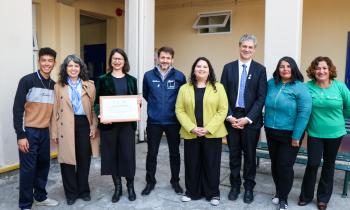 Ministerio de Energía y Alcaldía de Santiago visitaron las mejoras energéticas en el Liceo José de San Martín 