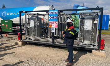 Autoridades de Energía visitan Estación de Carga para primer Camión de Transporte de ENAP que utiliza Gas Natural Licuado
