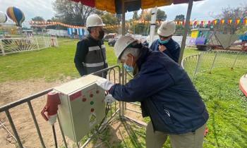 Fiscalizan instalaciones eléctricas y de gas en Medialuna de Rancagua a días del inicio de celebraciones de Fiestas Patrias 