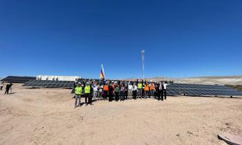 Ministros de Energía y Bienes Nacionales inauguran planta solar en Quillagua 